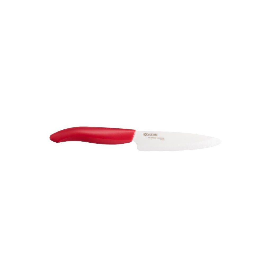 Couteau d'office en céramique manche rouge 11 cm