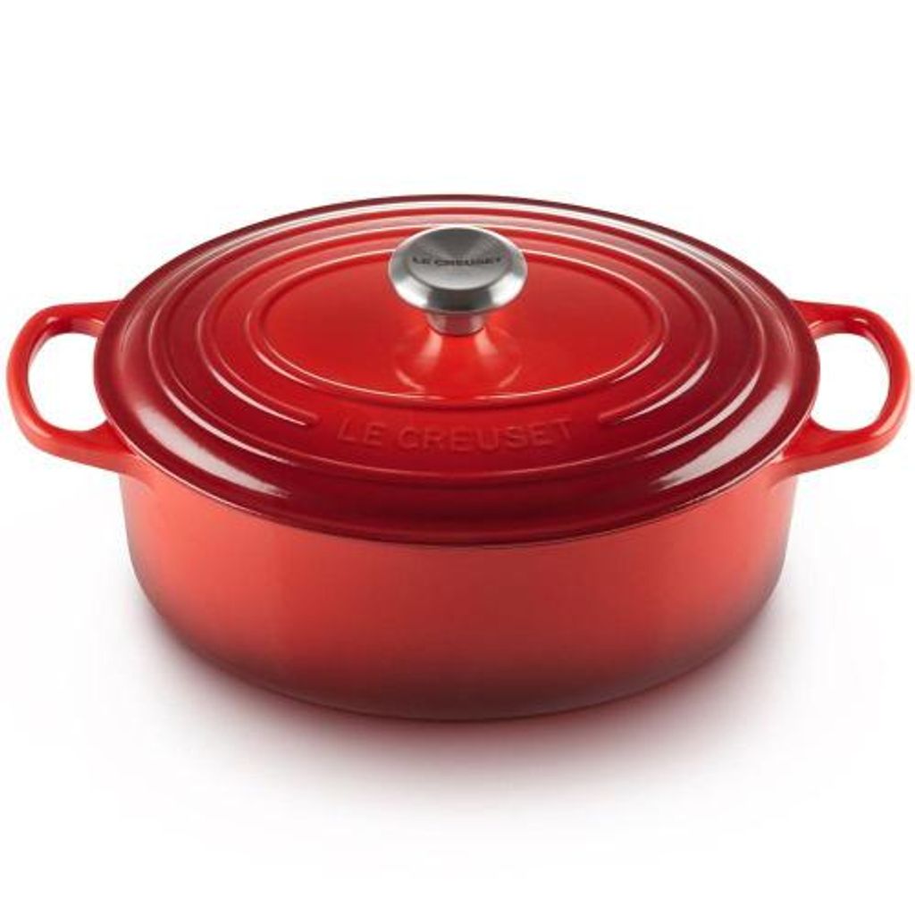 Cocotte ovale en fonte Cerise 35 cm - Visuel 2