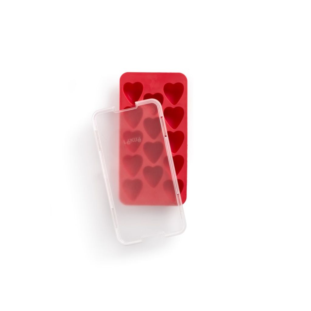 Bac à glaçons coeur rouge - Visuel 0