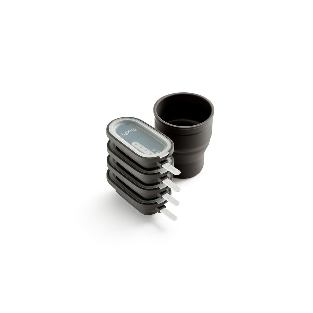 Mini-MOULE à GLACE + POT DE GLAçAGE en silicone CLASSIC CREAMY - set de 4 - Visuel 0