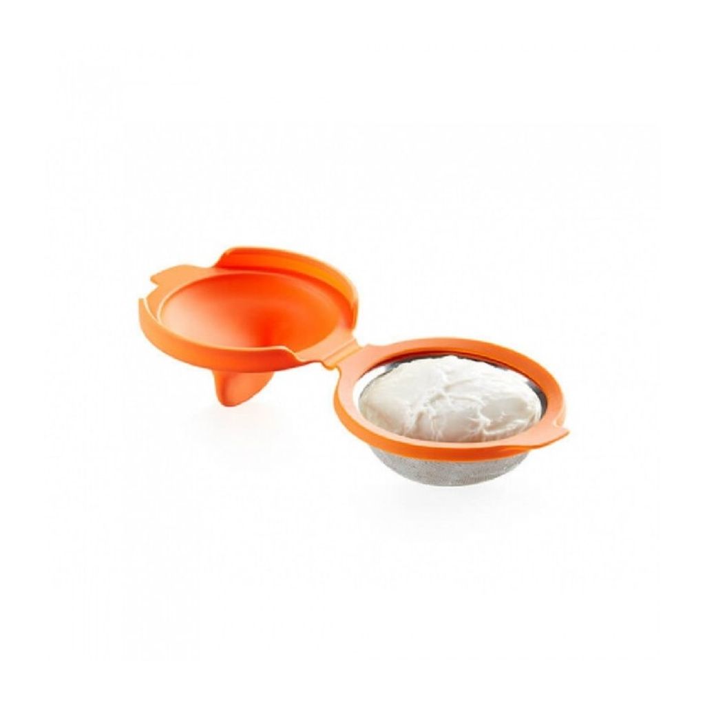 Pocheuse à œuf inox et silicone orange - Visuel 3
