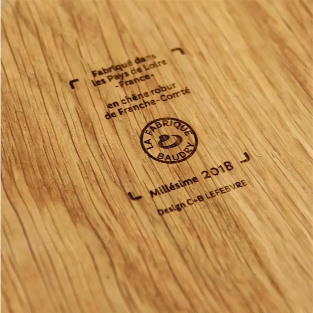 Planche / pelle de service en bois de chêne 63x22cm - Visuel 2