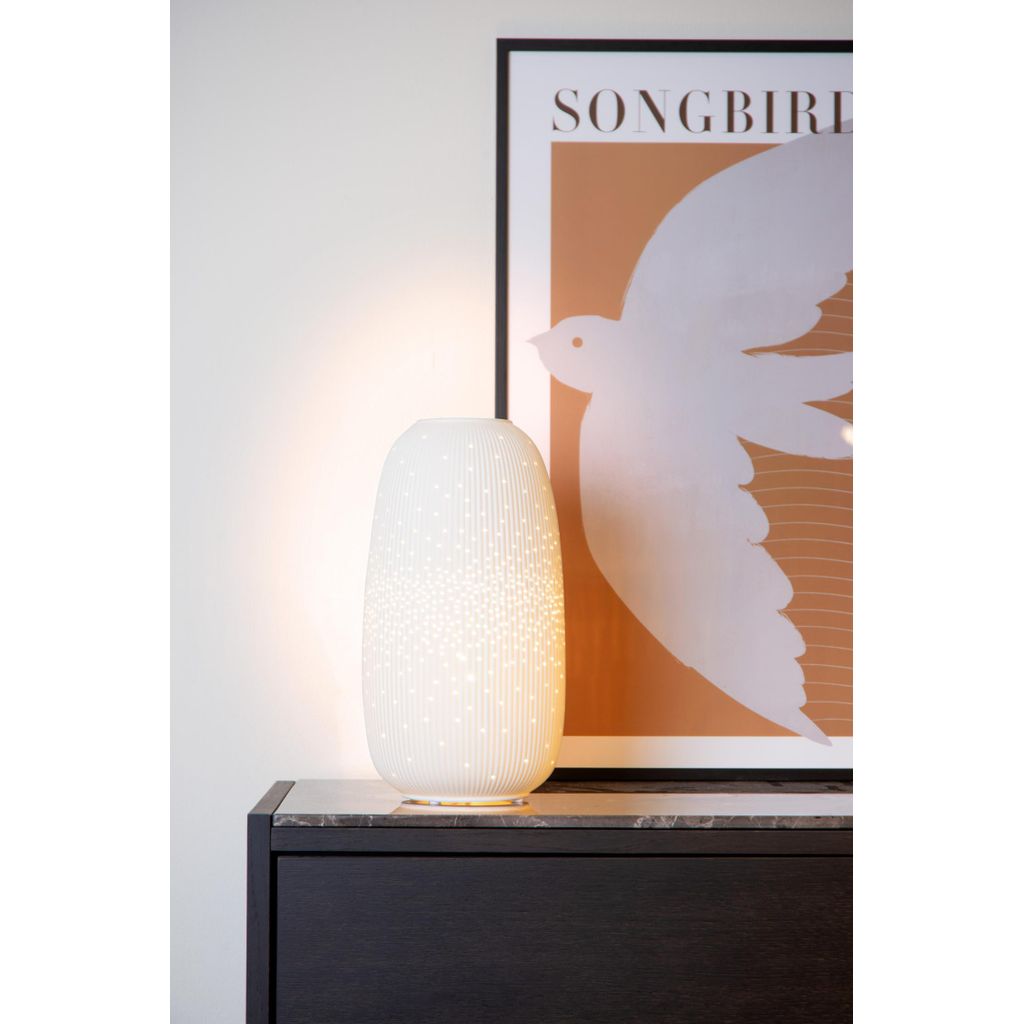 Lampe Flores en porcelaine D17cm - Visuel 1