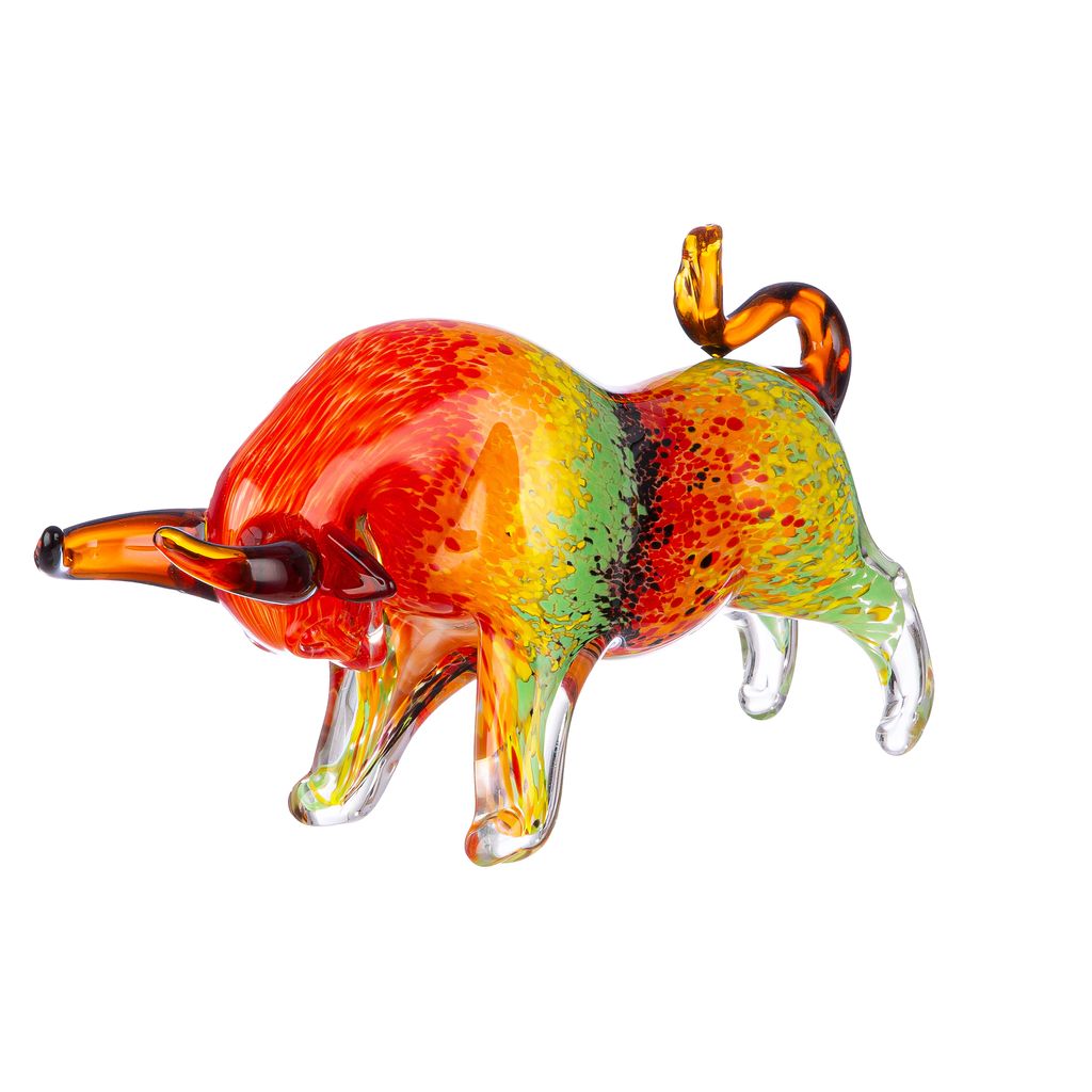 Glass Art, figure, taureau, verre, multicolore - Visuel 0