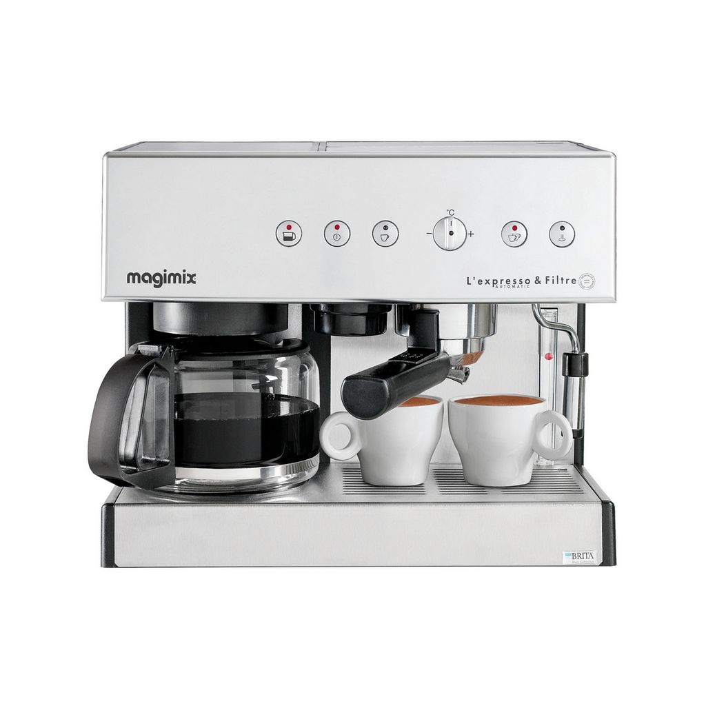 Expresso combiné cafetière Auto chromé mat - Visuel 0
