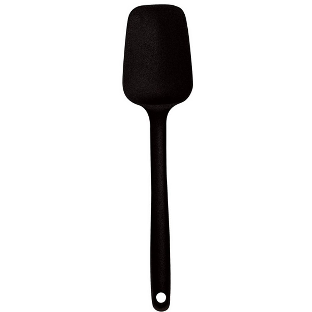 Spatule cuillère noir en silicone - Visuel 0