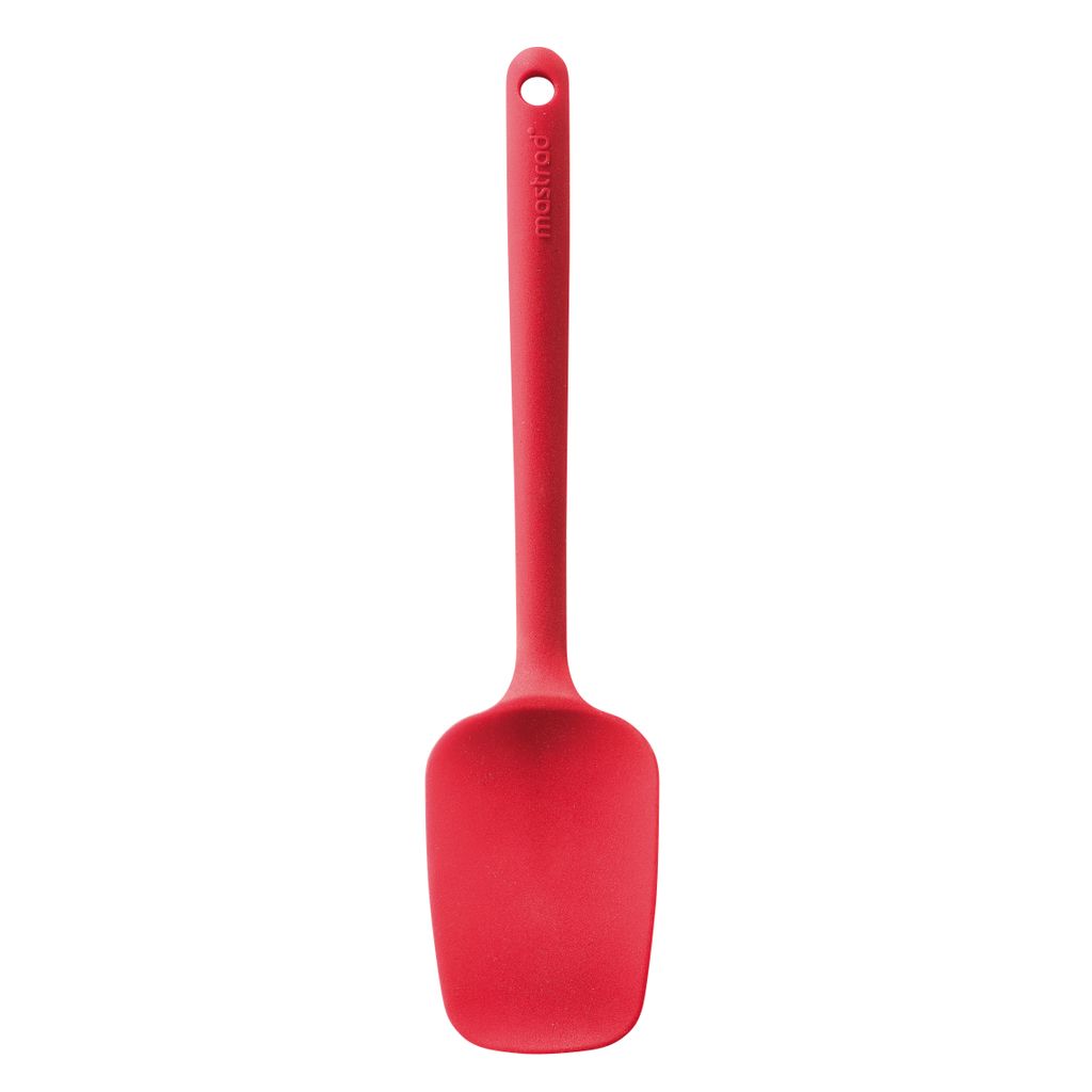 Spatule cuillère rouge en silicone - Visuel 1