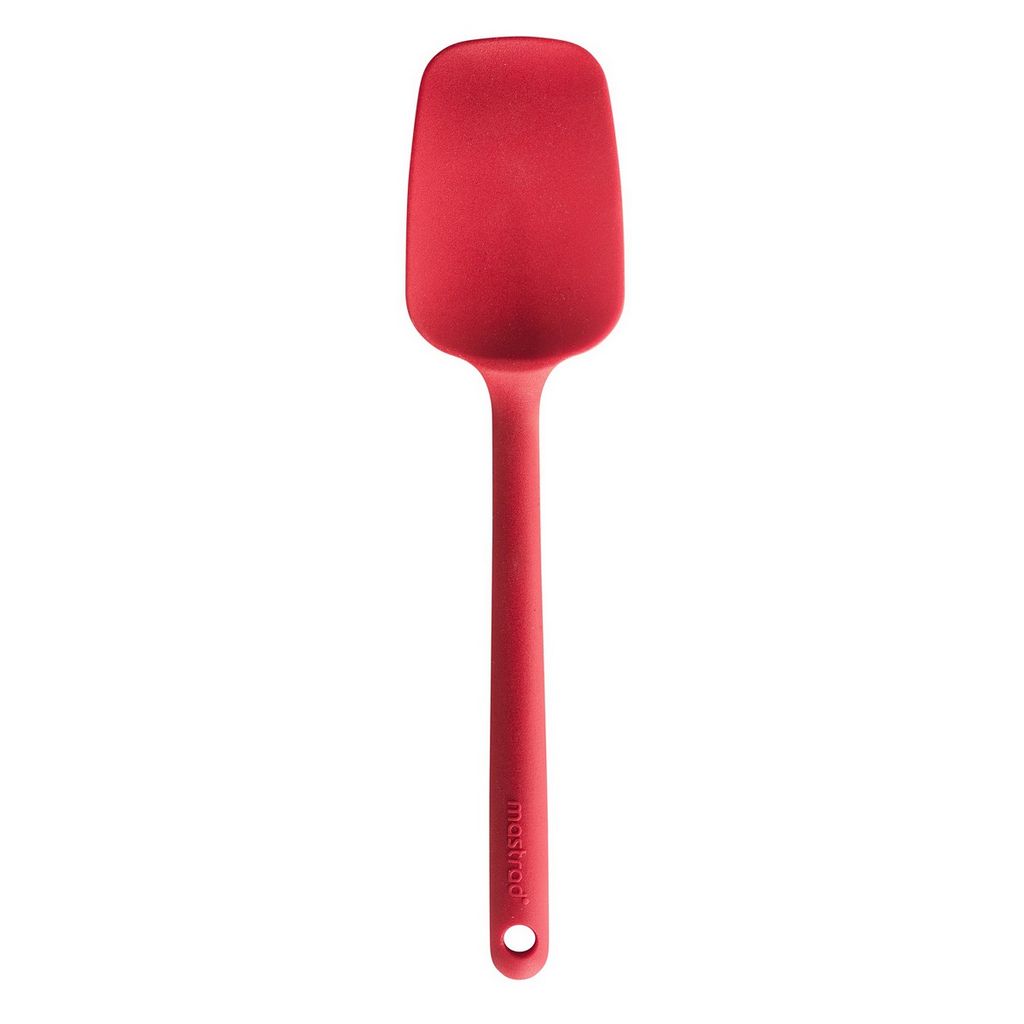 Spatule cuillère rouge en silicone - Visuel 0