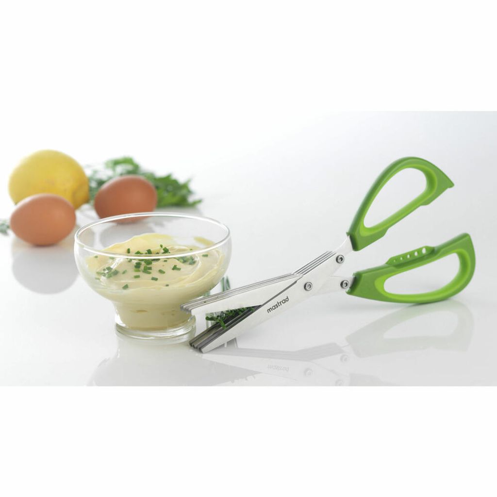 Ciseaux De Cuisine à Herbes – Hachoir Aromates – Bleu Et Blanc – Occasion