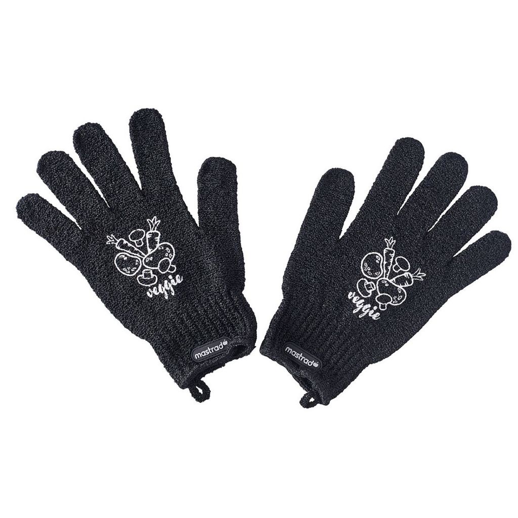 Gants nettoyants pour légumes noirs 2 pièces - Visuel 0