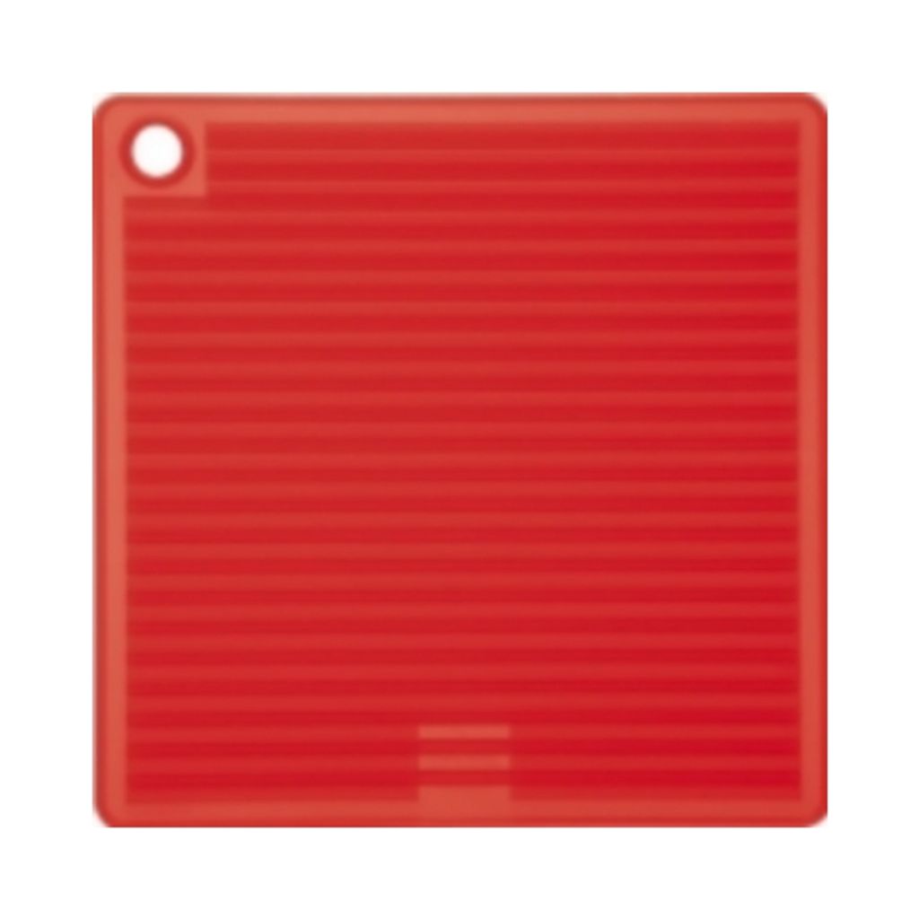 Manique carrée en silicone rouge - Visuel 0