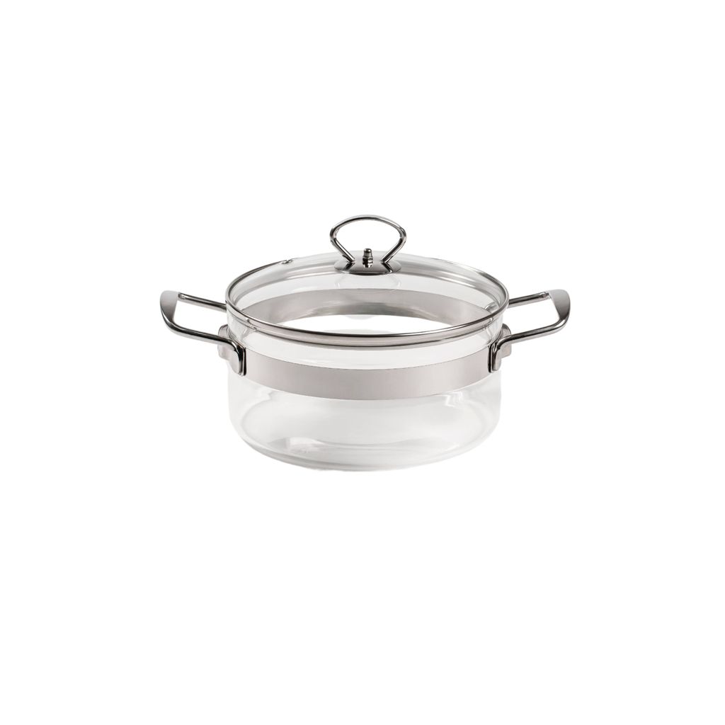 Casserole en verre 20 cm 4,2 L avec couvercle - Visuel 0