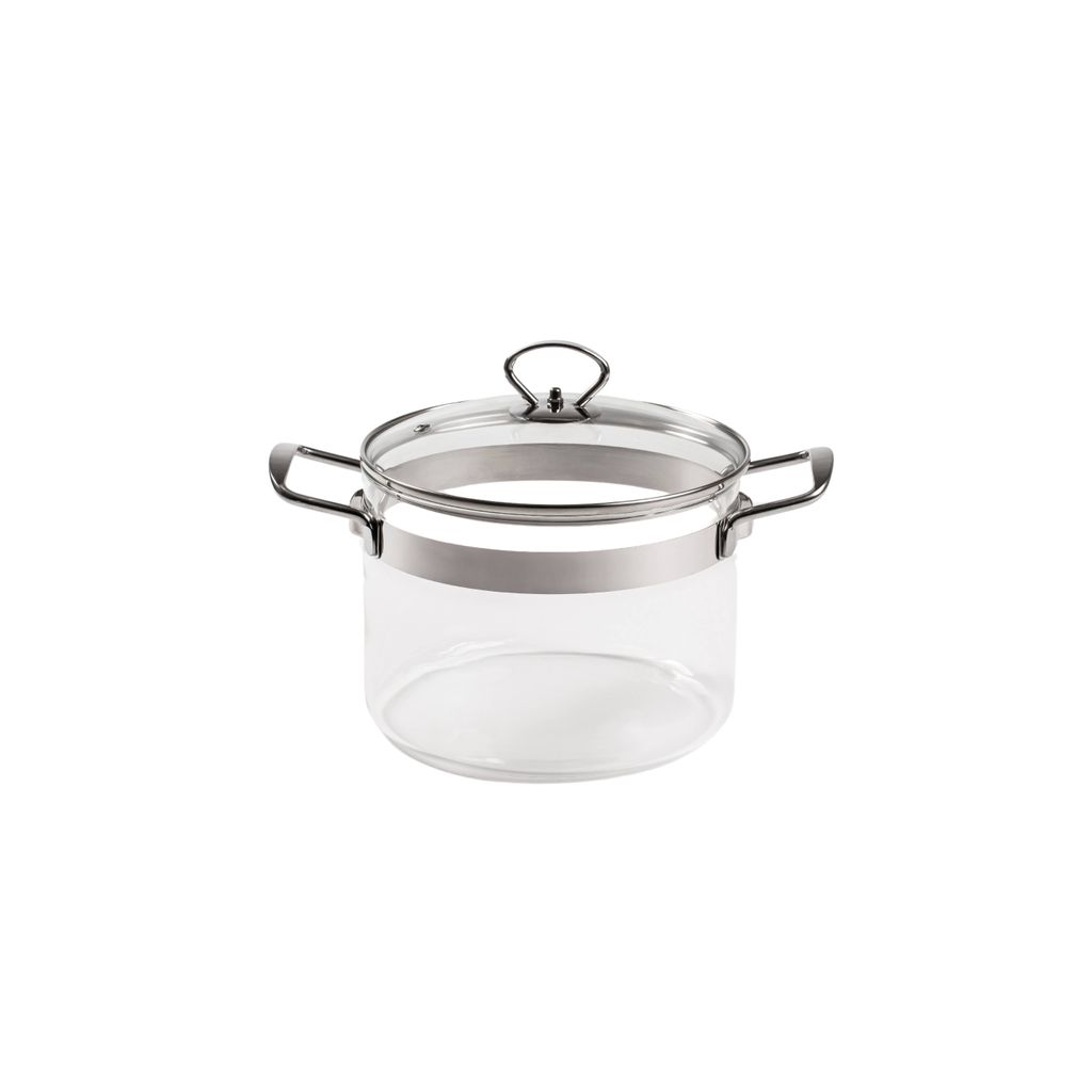Casserole 32 Cm 2 Compartiments Inox 304 Avec Couvercle Verre - Pour Cuisson Double Saveur - Fond Plat