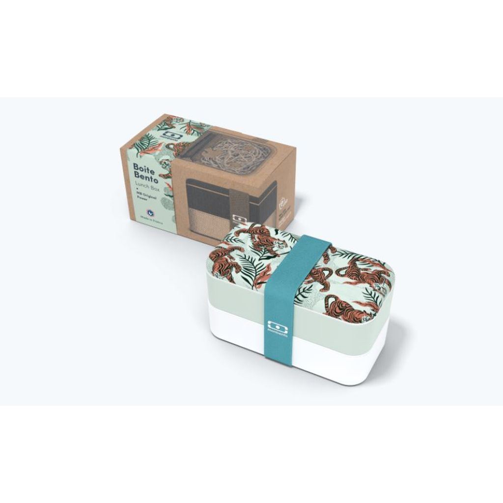 Boite bento verte motif tigre - Visuel 1