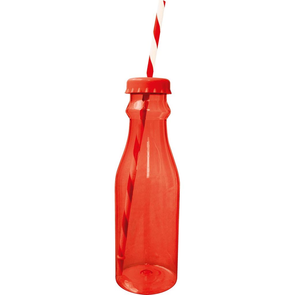 Bouteille SODA avec paille rouge - Visuel 0