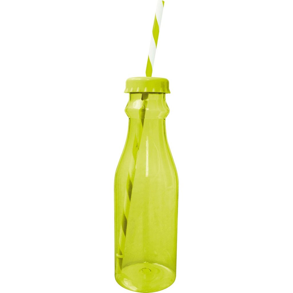 Bouteille SODA avec paille vert - Visuel 0
