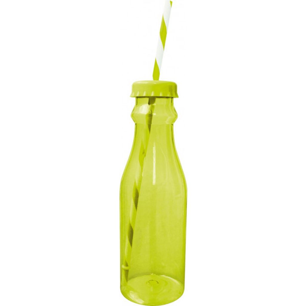 Bouteille SODA avec paille vert - Visuel 1