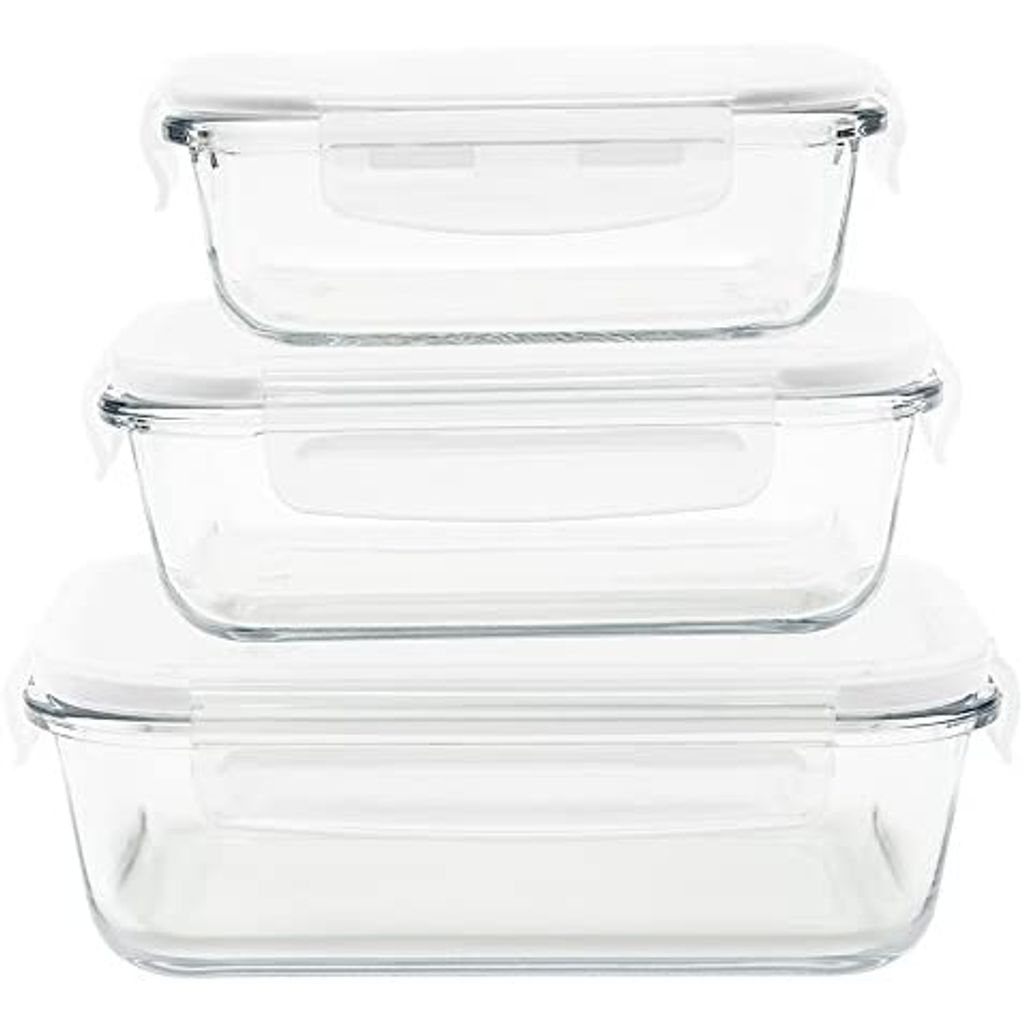 Set de 3 boîtes de conservation en verre - Visuel 0