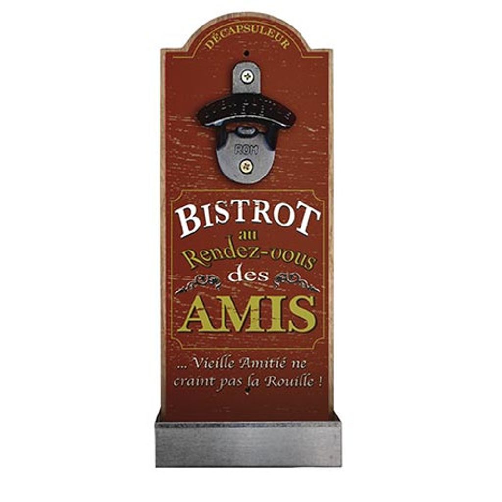 Décapsuleur mural BISTROT DES AMIS - Visuel 1