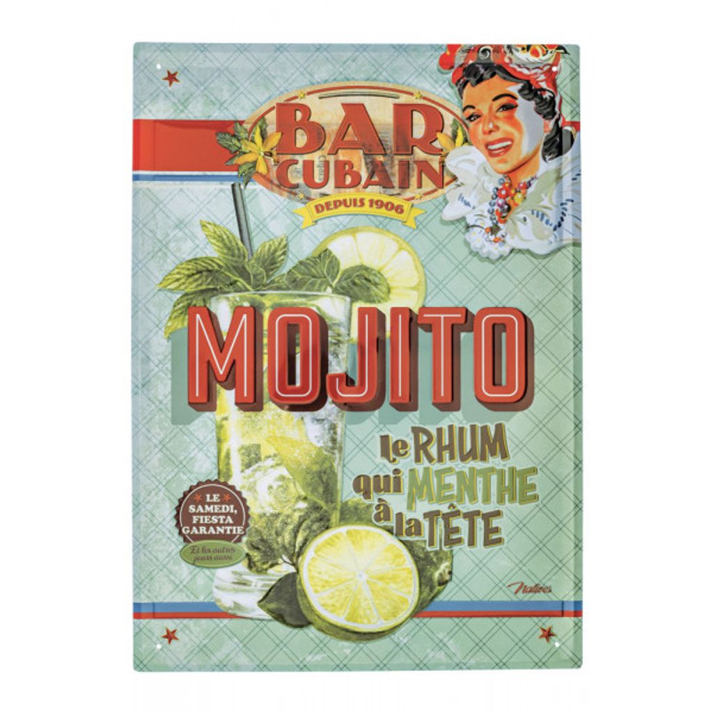 PLAQUE DE DECORATION MOJITO - Visuel 1