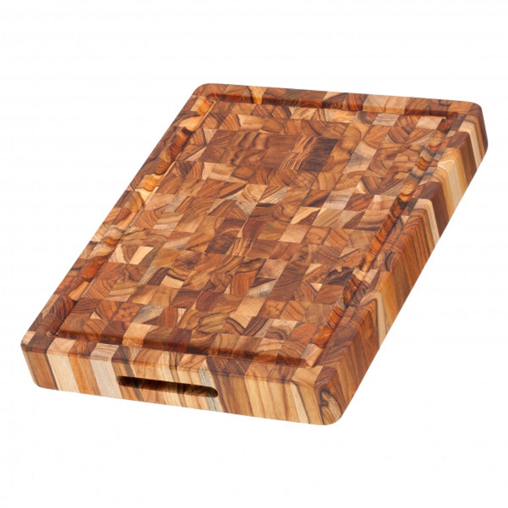 Billot de cuisine en teck 40 x 30 cm - Visuel 1