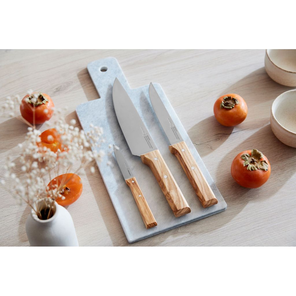Coffret de 3 couteaux de cuisine Trio Parallèle Olivier - Visuel 2