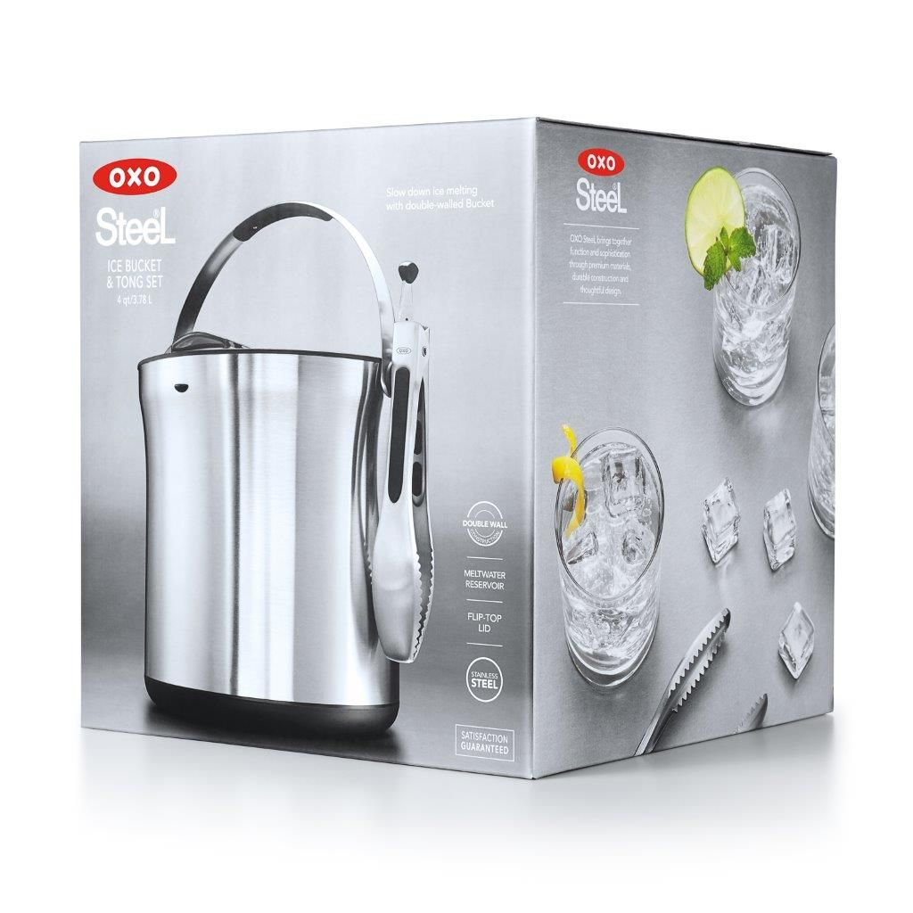 Seau à glace inox avec pince 4L - Visuel 4