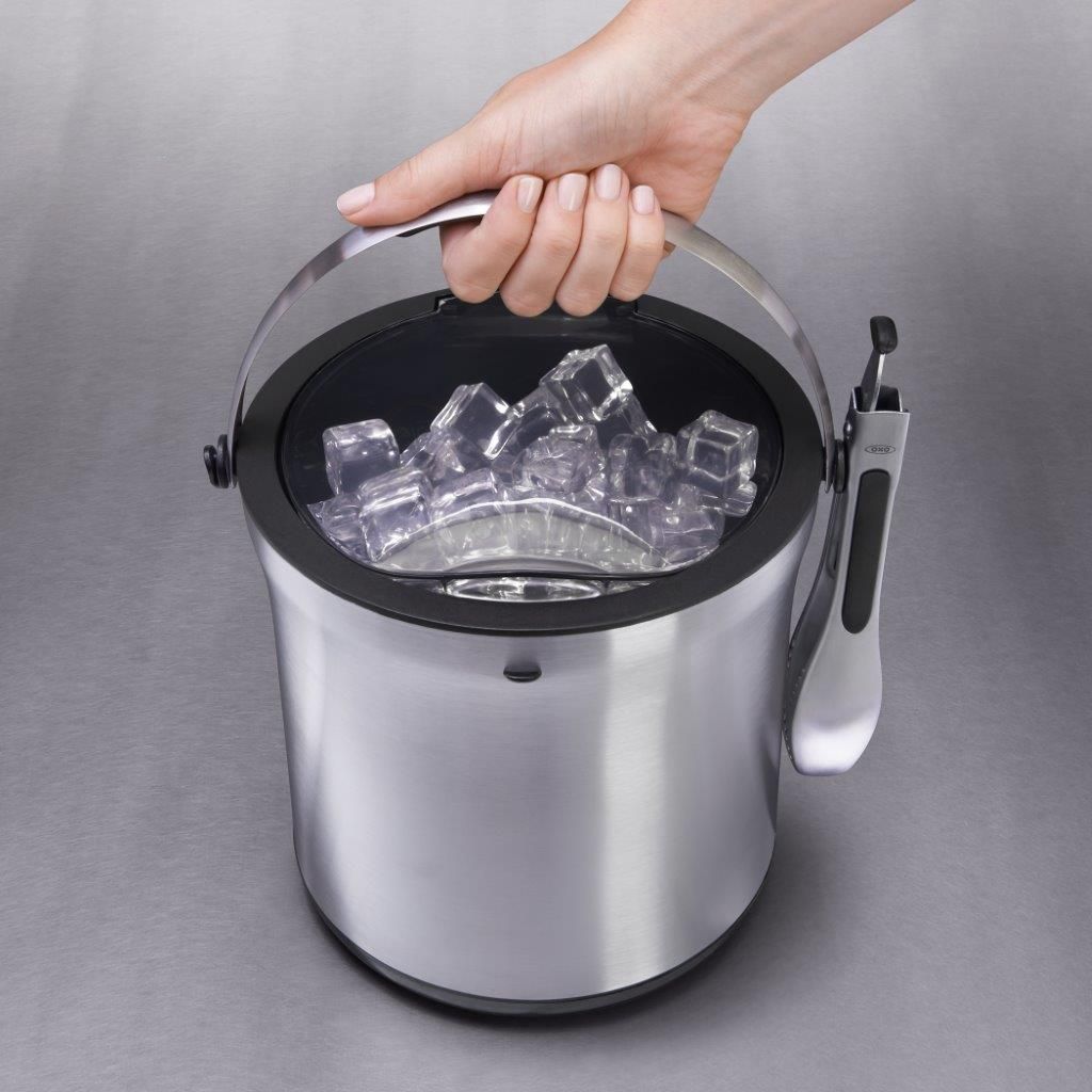 Seau à glace inox avec pince 4L - Visuel 2