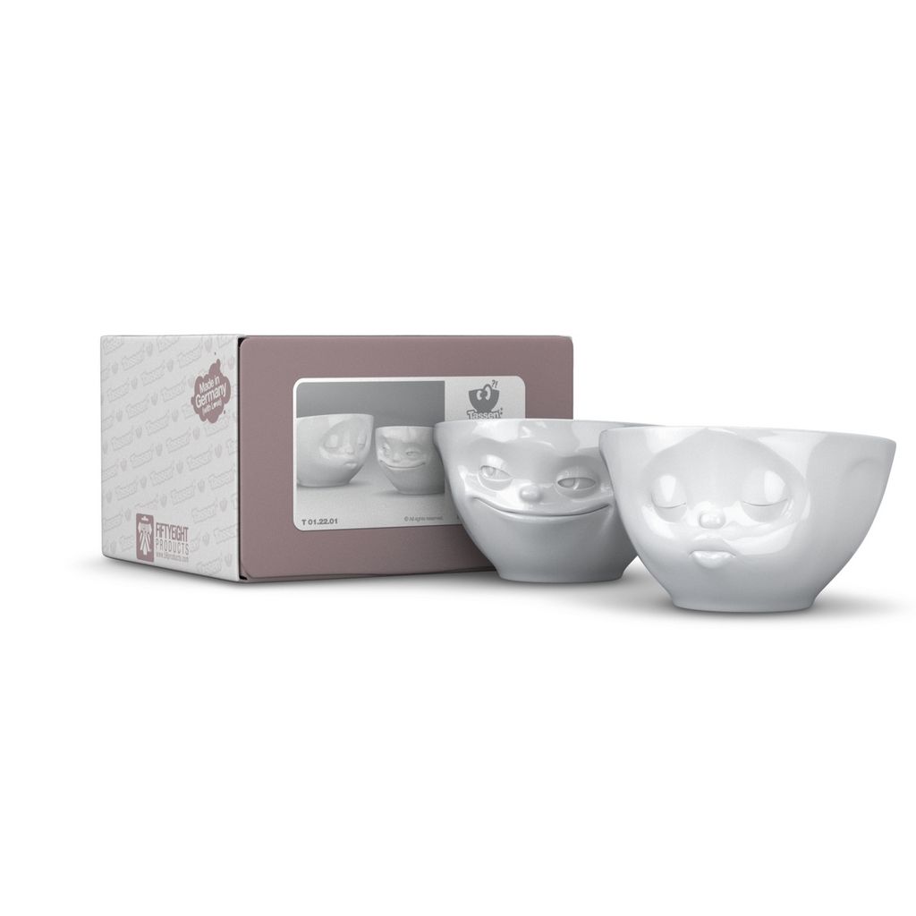 Coffret de 2 Bols visage Bisous et Malin 20cl - Visuel 2