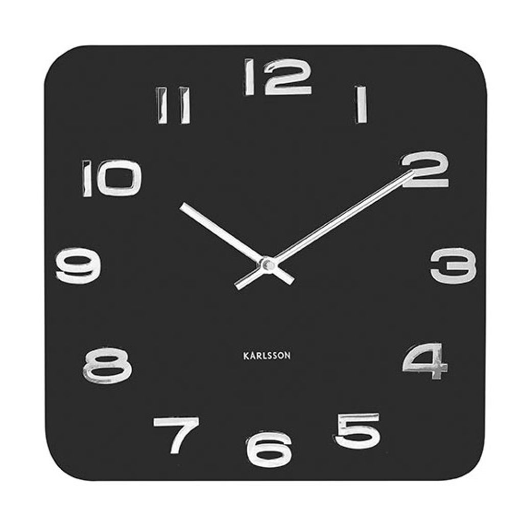 Horloge Vintage Carrée Noire