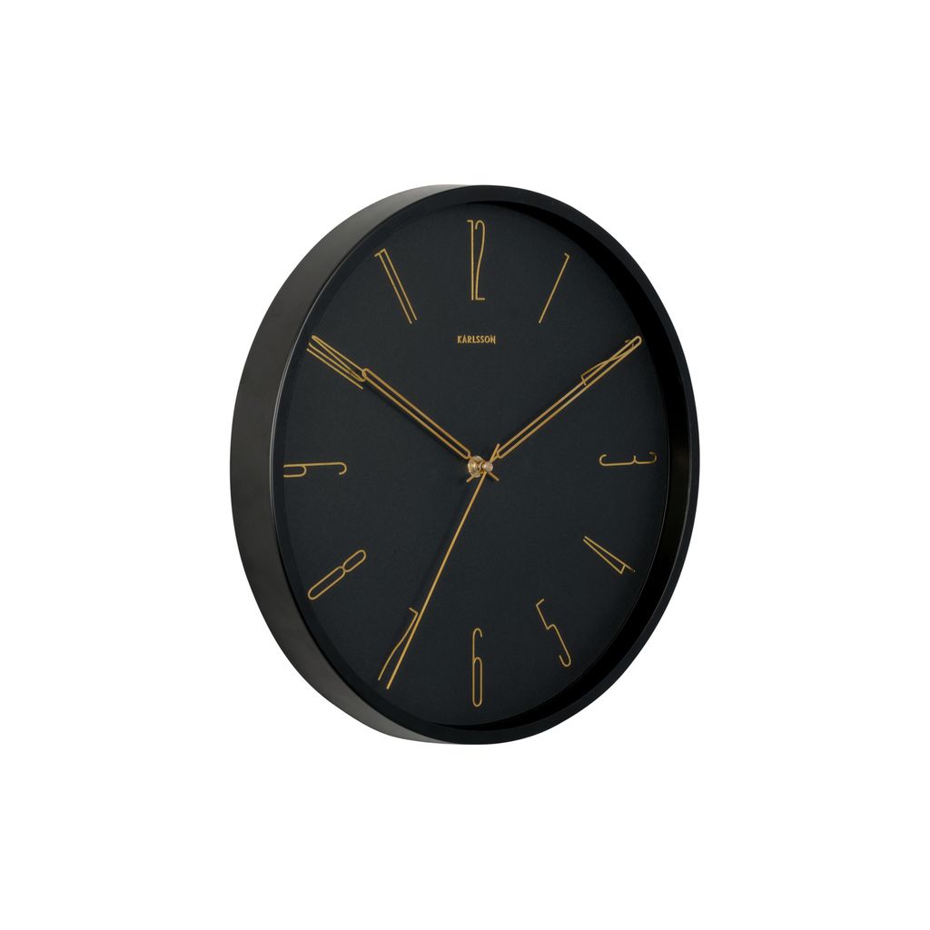 Horloge belle numbers métal noire 35cm - Visuel 1