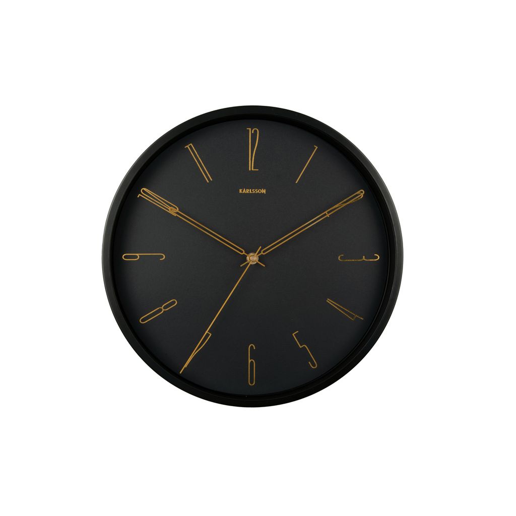 Horloge belle numbers métal noire 35cm - Visuel 0