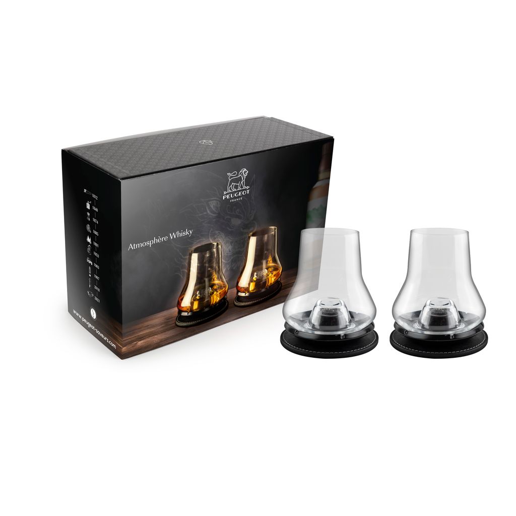 Coffret Whisky Atmosphère : Duo 2 verres de degustation + bases réfrigérantes - Visuel 1