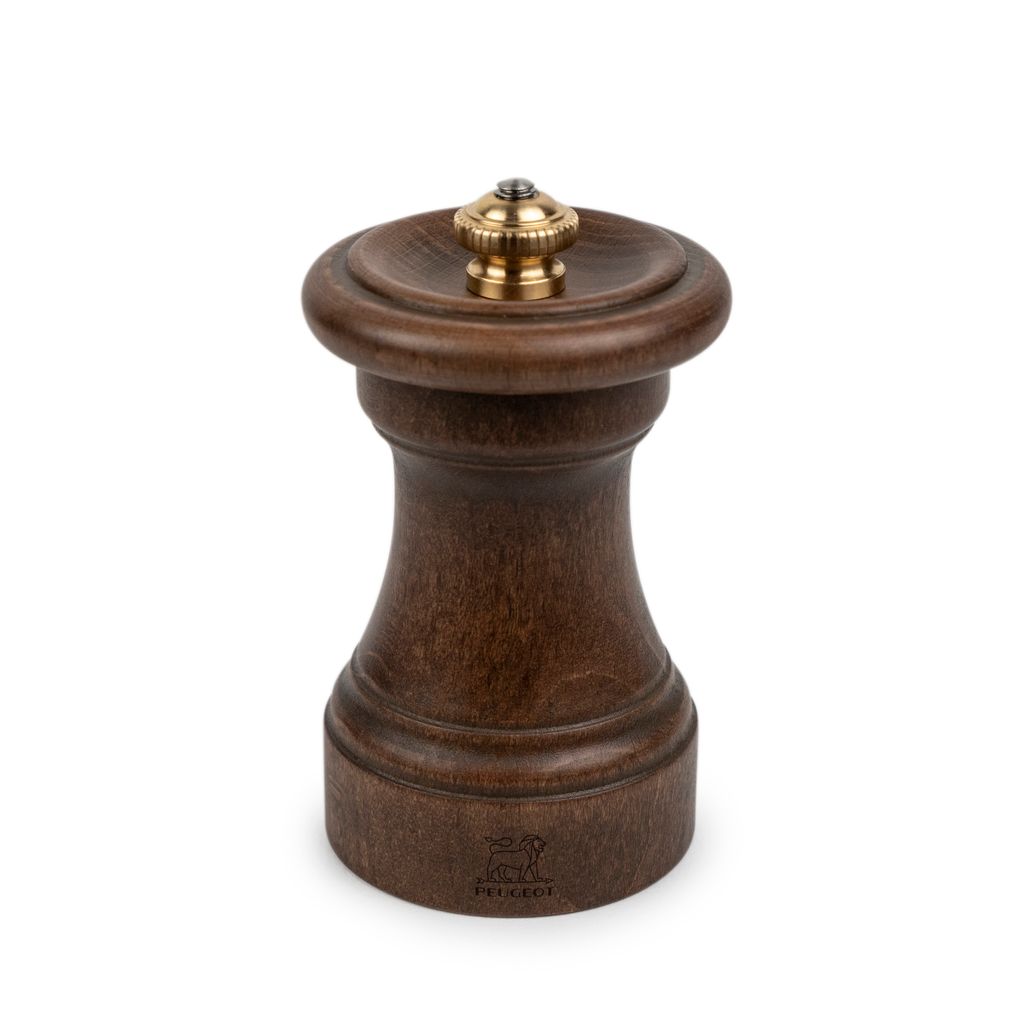 Moulin à poivre manuel 1874 en bois patiné, 10 cm - Visuel 1