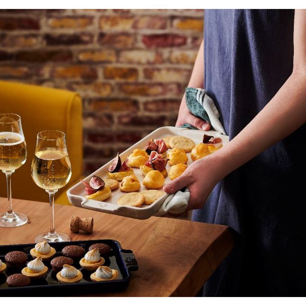 Plaque apéritifs et mignardises écru 40 cm - Visuel 0