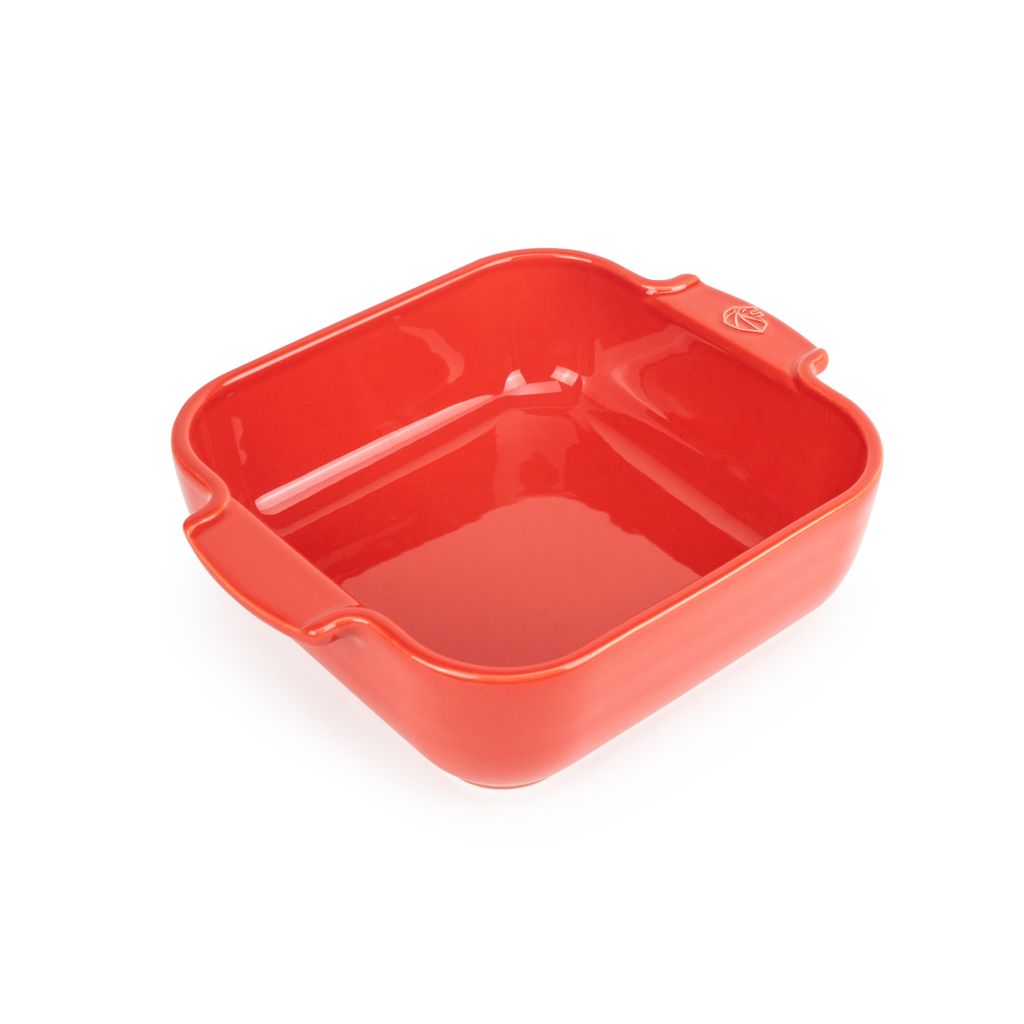Plat à four carré rouge 21 cm - Visuel 0