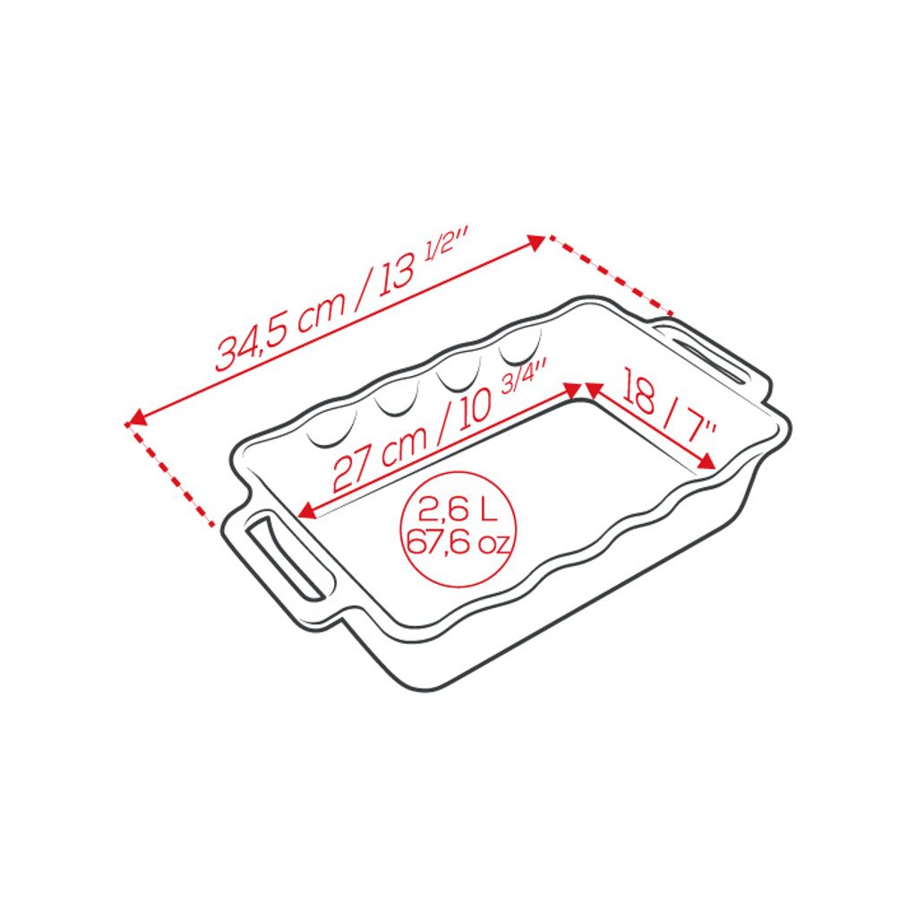PLAT À FOUR RECTANGULAIRE DÉLICES NOIR 34,5CM - Visuel 1