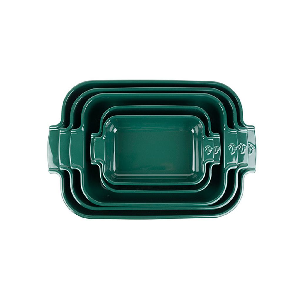 Plat à four rectangulaire vert forêt 22 cm - Visuel 1