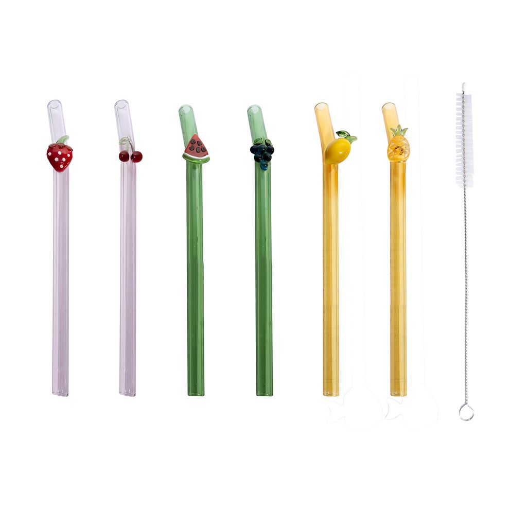 Lot de 6 pailles fruits - Visuel 0