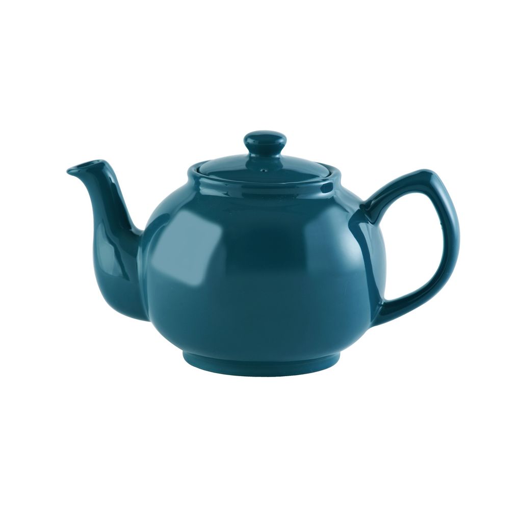 Théière 6 tasses bleu cyan + filtre - Visuel 0