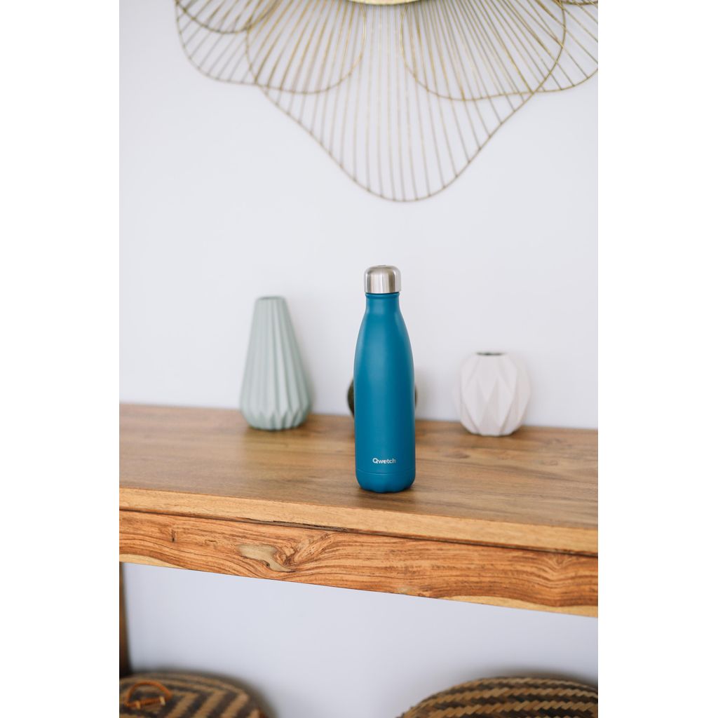 Bouteille isotherme 500 ml Matt bleu canard - Visuel 1