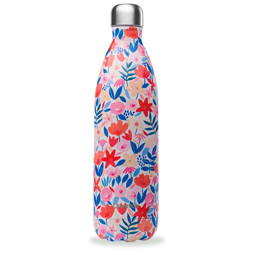 Bouteille isotherme flora rouge 1L - Visuel 0