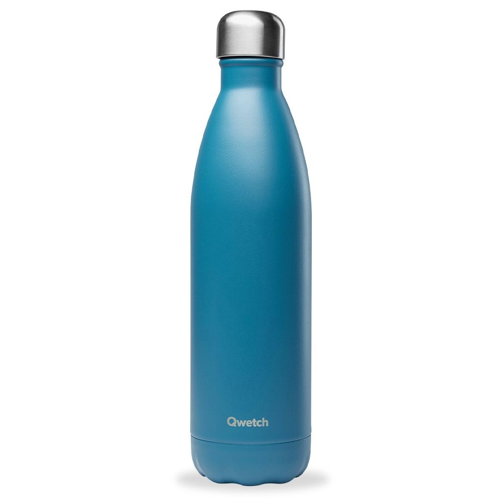 Bouteille isotherme double paroi bleu canard matt 750 ml - Visuel 0
