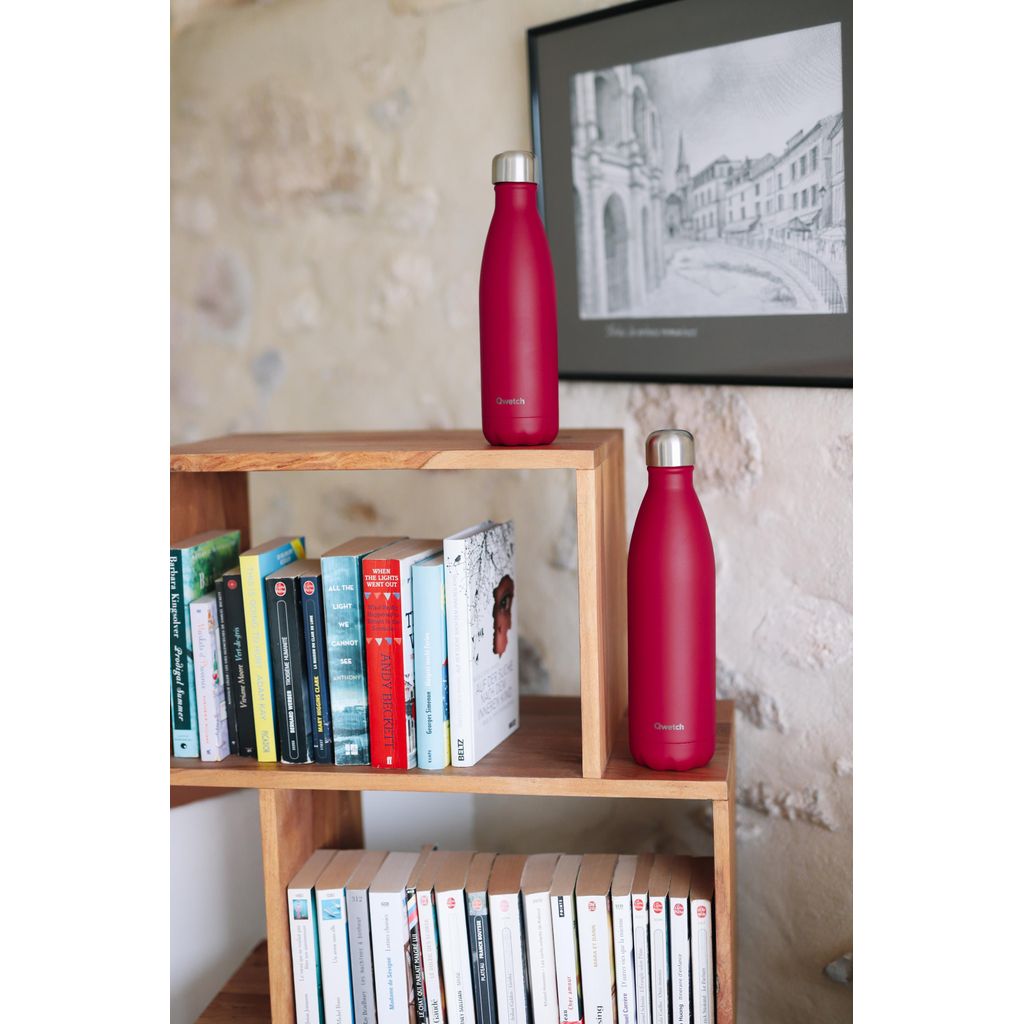Bouteille isotherme framboise matt 750ml - Visuel 1
