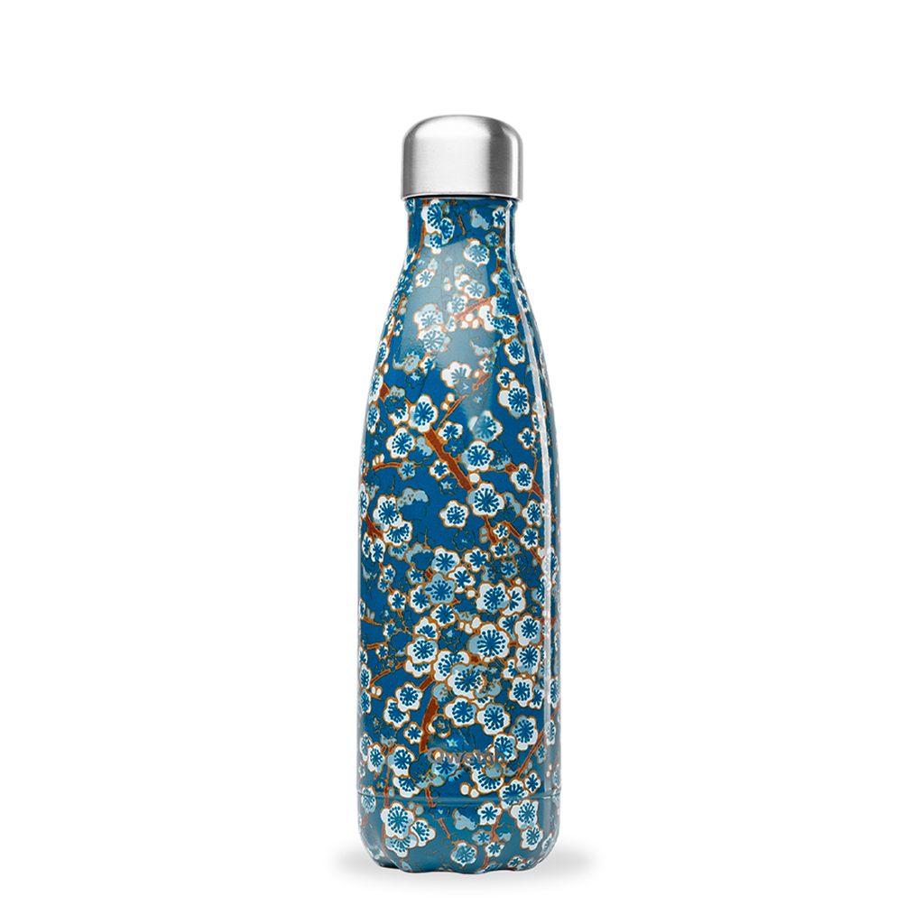 Bouteille isotherme Flower bleue 500 ml - Visuel 0
