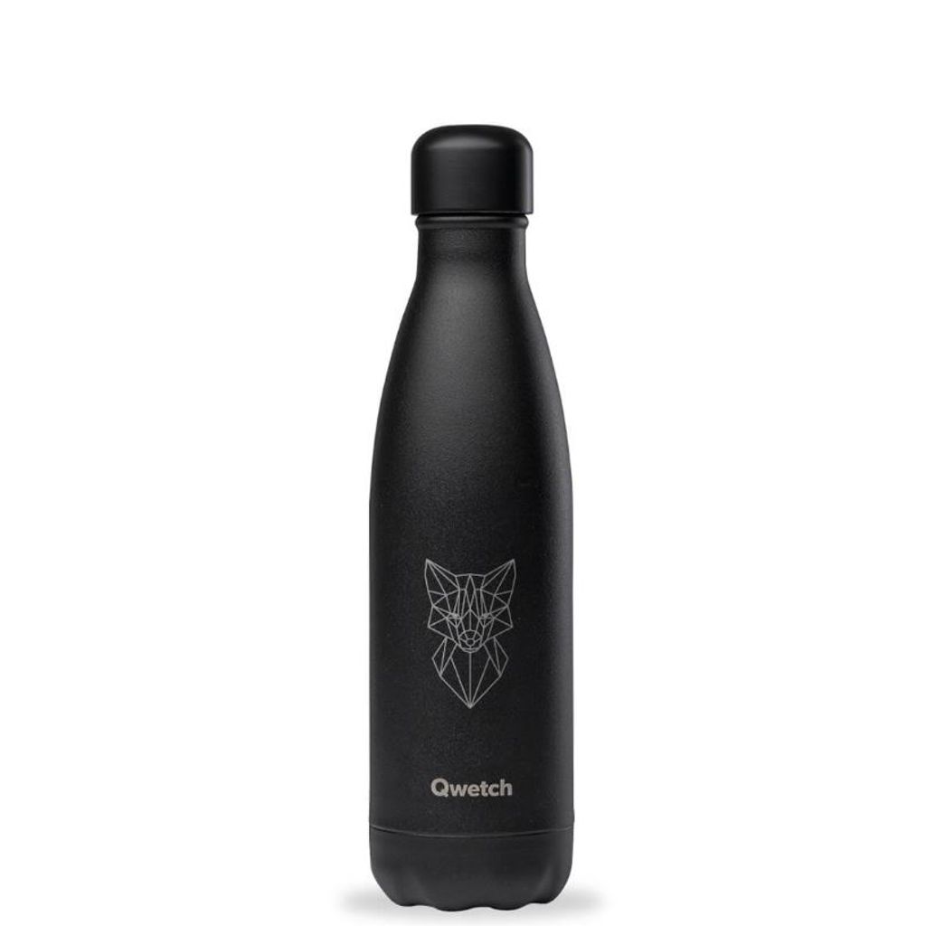 Bouteille isotherme noir renard 500 ml - Visuel 0