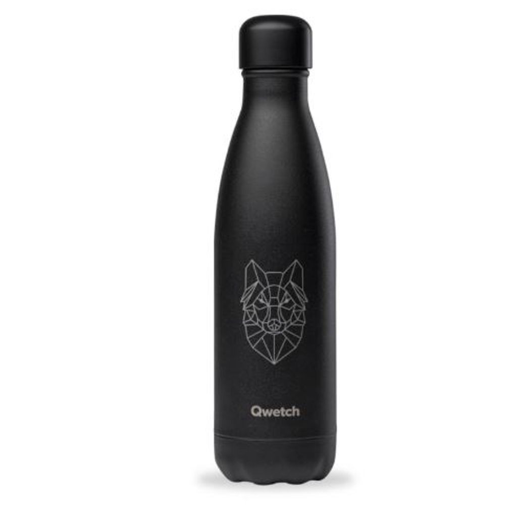 Bouteille isotherme noir Loup 500 ml - Visuel 0