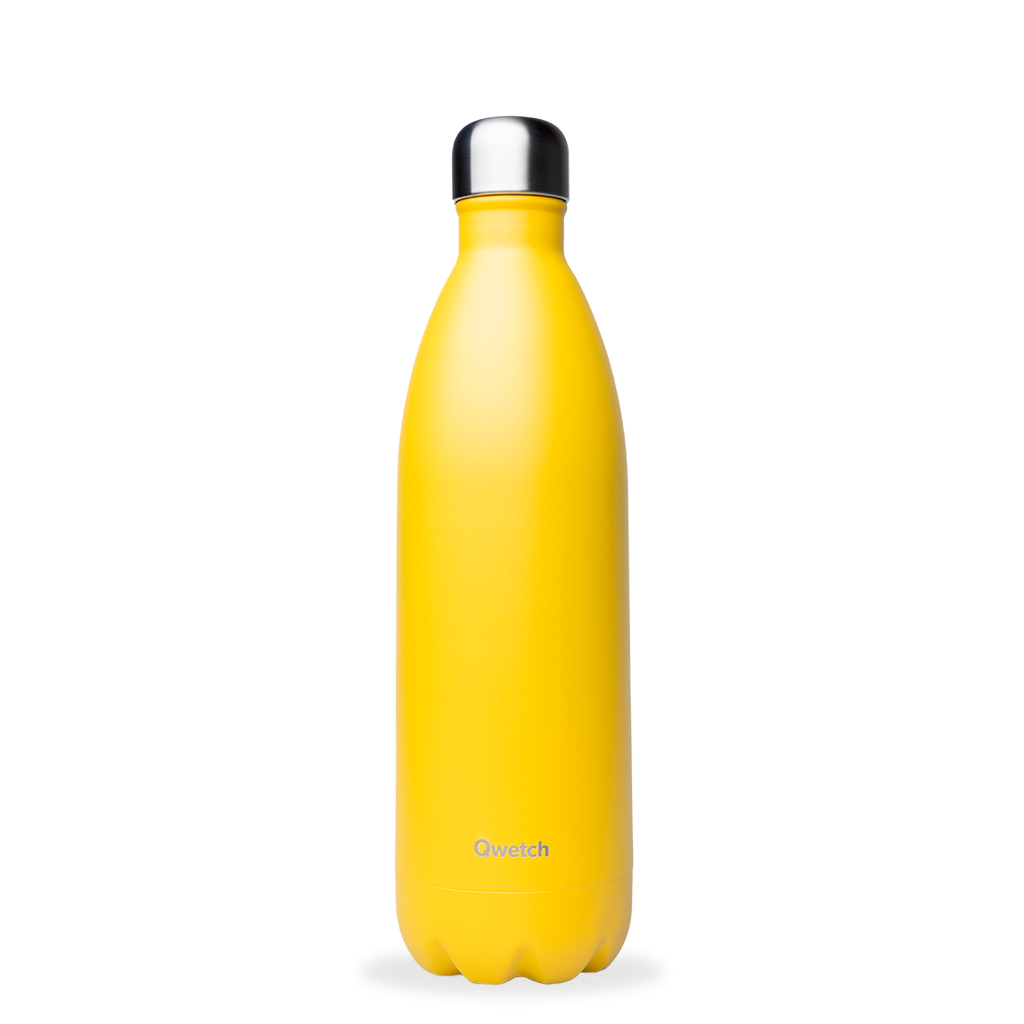 Bouteille isotherme inox Pop Jaune 1L - Visuel 0
