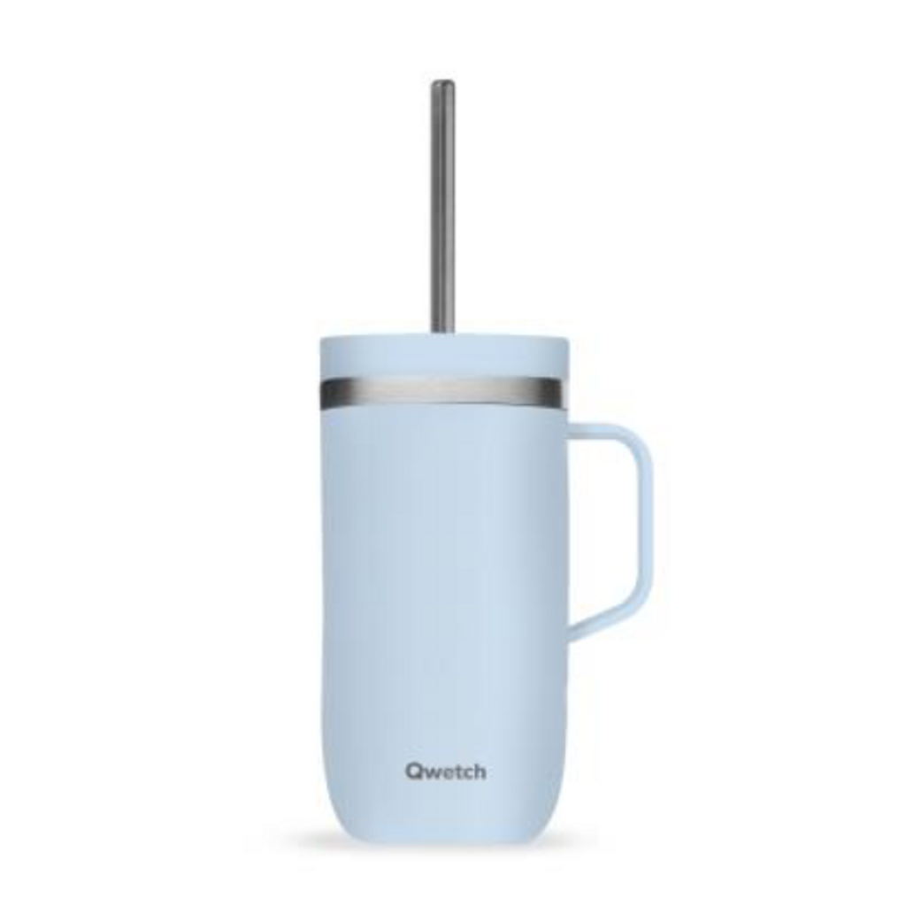 MUG ISOTHERME COLD CUP avec anse 600 ml bleu Pastel - Visuel 0