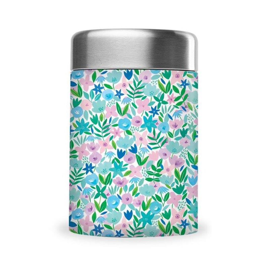 Lunchbox isotherme Flora bleu 650 ml - Visuel 0